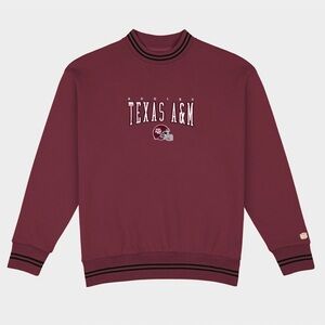 Texas A&M Football Embroidered Tri-Stripe Crewneck